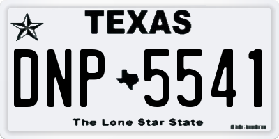 TX license plate DNP5541