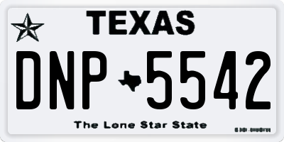 TX license plate DNP5542