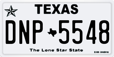 TX license plate DNP5548