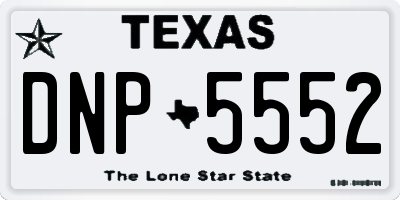 TX license plate DNP5552