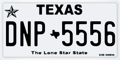 TX license plate DNP5556