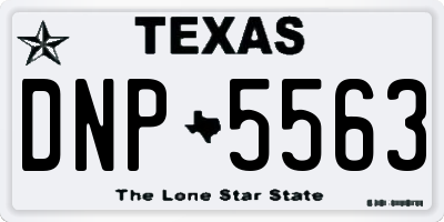 TX license plate DNP5563
