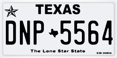 TX license plate DNP5564
