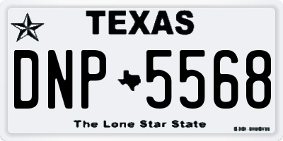 TX license plate DNP5568