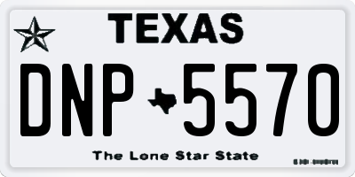TX license plate DNP5570