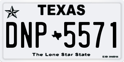 TX license plate DNP5571