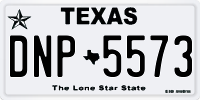TX license plate DNP5573