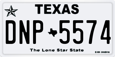 TX license plate DNP5574