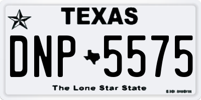 TX license plate DNP5575