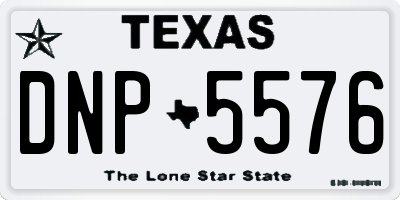 TX license plate DNP5576