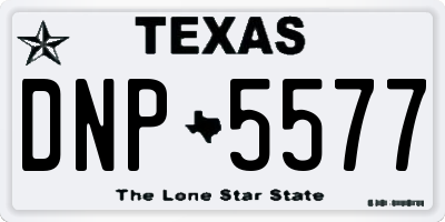TX license plate DNP5577