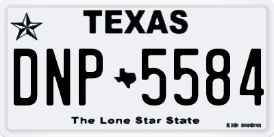 TX license plate DNP5584