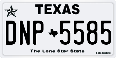TX license plate DNP5585