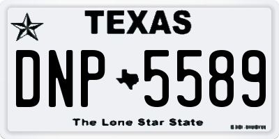 TX license plate DNP5589