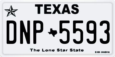 TX license plate DNP5593
