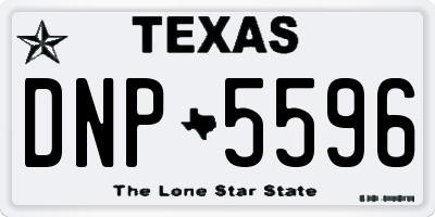 TX license plate DNP5596