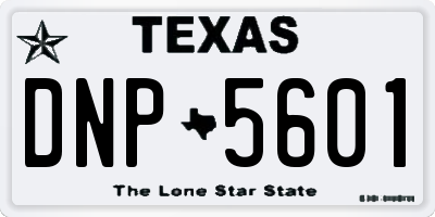 TX license plate DNP5601