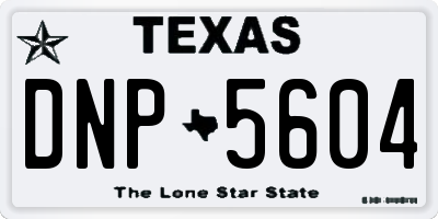 TX license plate DNP5604