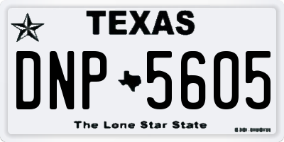 TX license plate DNP5605