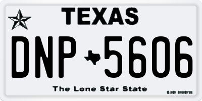 TX license plate DNP5606
