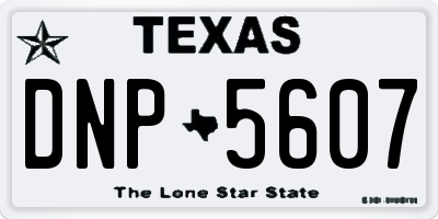 TX license plate DNP5607