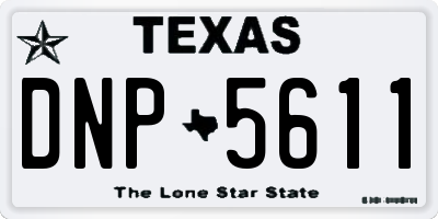 TX license plate DNP5611
