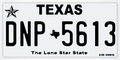 TX license plate DNP5613