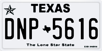TX license plate DNP5616