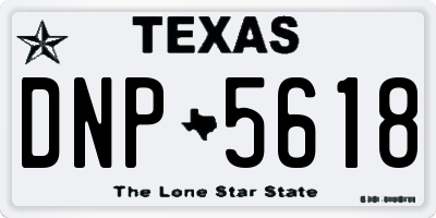 TX license plate DNP5618