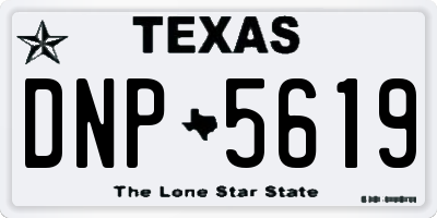 TX license plate DNP5619