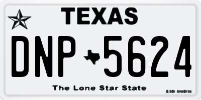 TX license plate DNP5624