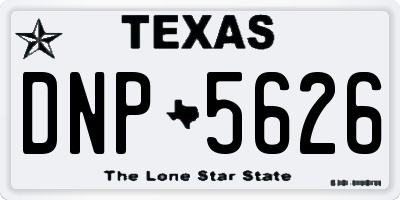 TX license plate DNP5626