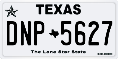 TX license plate DNP5627