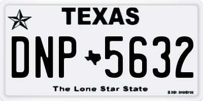 TX license plate DNP5632