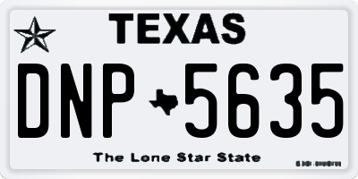TX license plate DNP5635