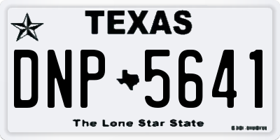 TX license plate DNP5641