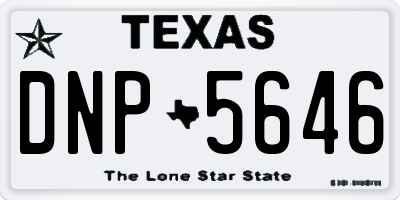 TX license plate DNP5646