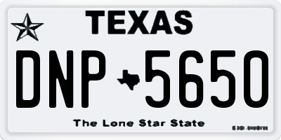 TX license plate DNP5650