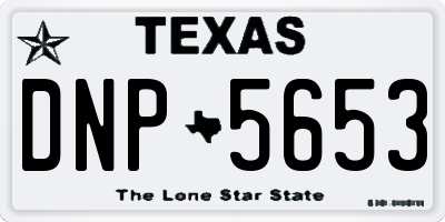 TX license plate DNP5653