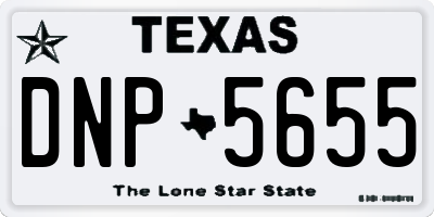 TX license plate DNP5655