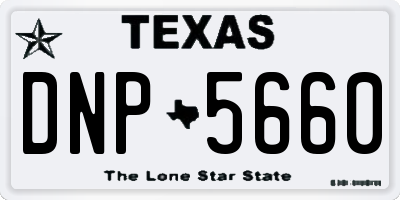 TX license plate DNP5660