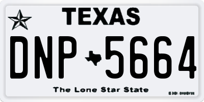 TX license plate DNP5664
