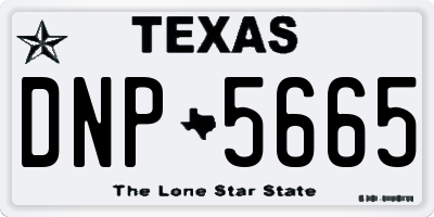TX license plate DNP5665