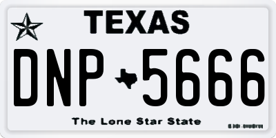 TX license plate DNP5666
