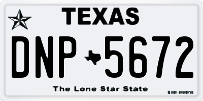 TX license plate DNP5672