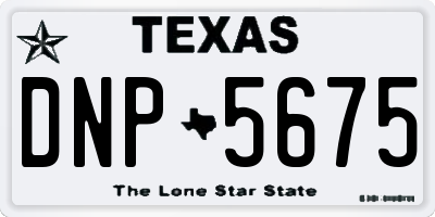 TX license plate DNP5675