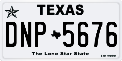 TX license plate DNP5676