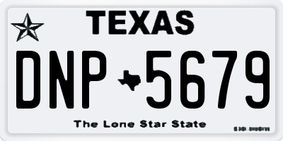 TX license plate DNP5679