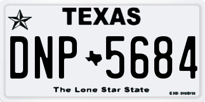 TX license plate DNP5684
