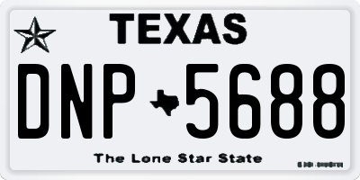TX license plate DNP5688